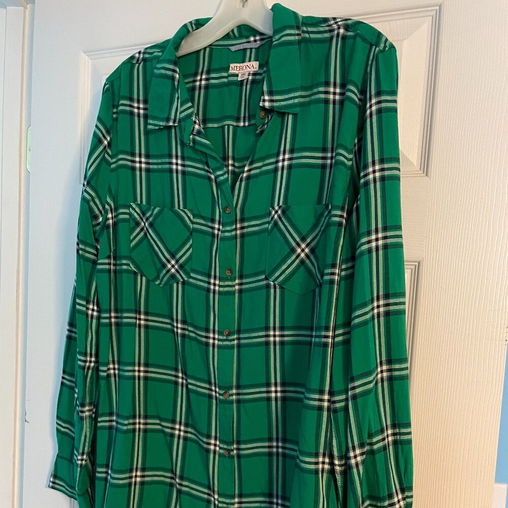 Green Plaid Shirt